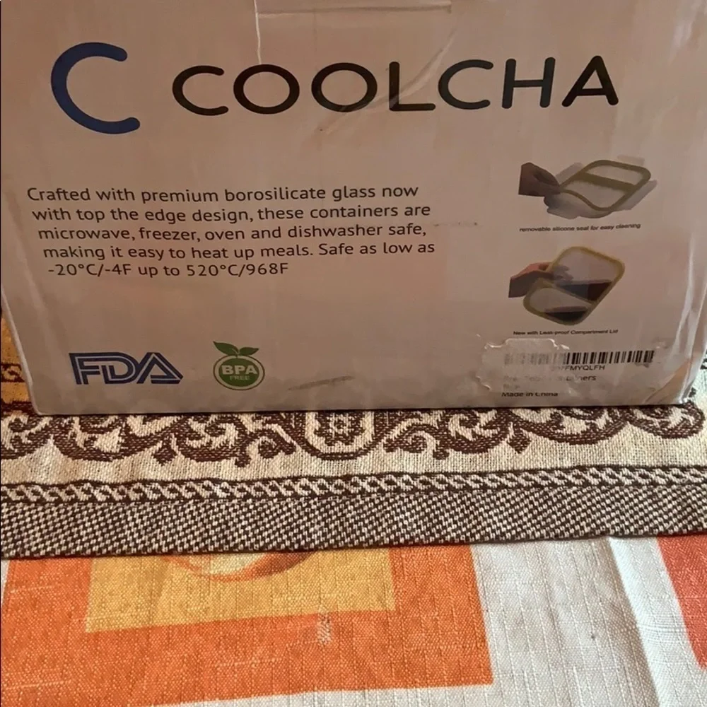 Coolcha lunchbag with glass food containers